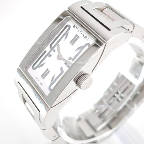 BVLGARI ブルガリ レッタンゴロ レディース 白文字盤 クオーツ 美品