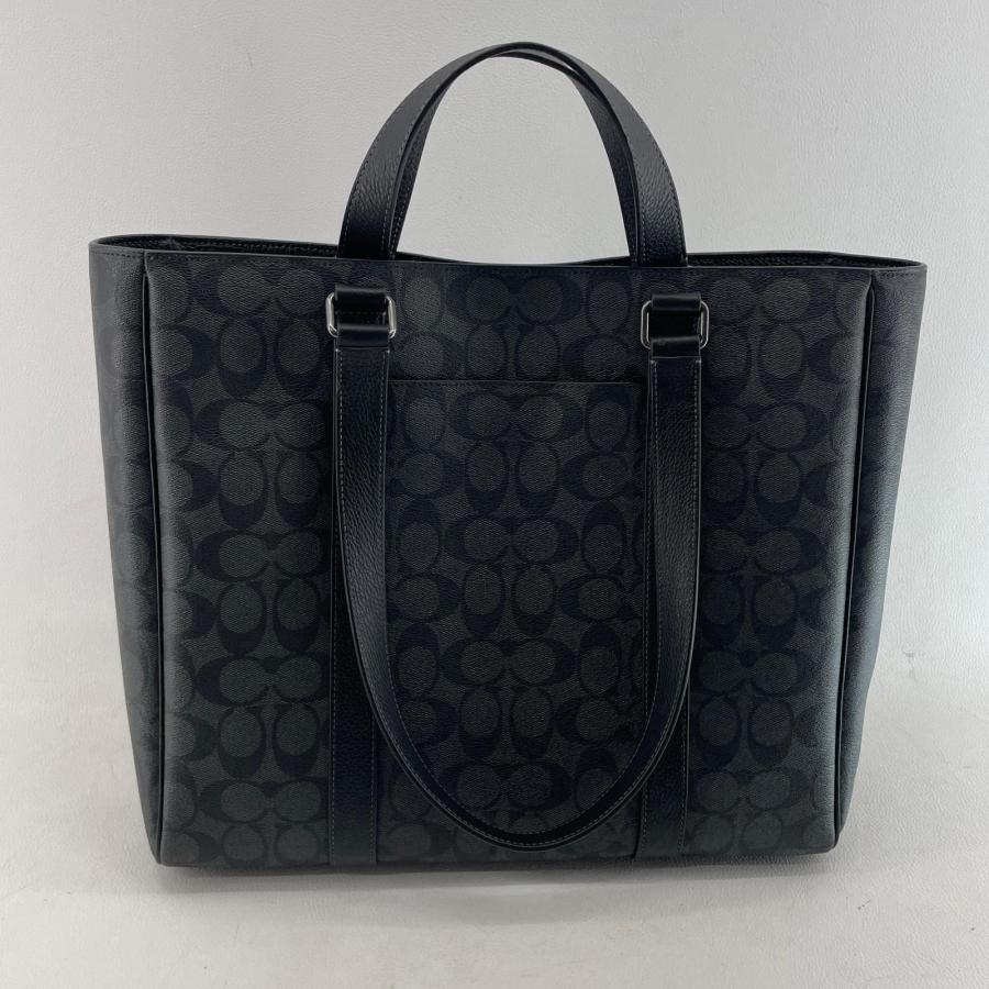 極美品 コーチ ハドソン ロゴ トートバッグ ビジネスバッグ A4可 レザー 黒 COACH（コーチ） 【極美品】コーチ ハドソン ダブルハンドル トート