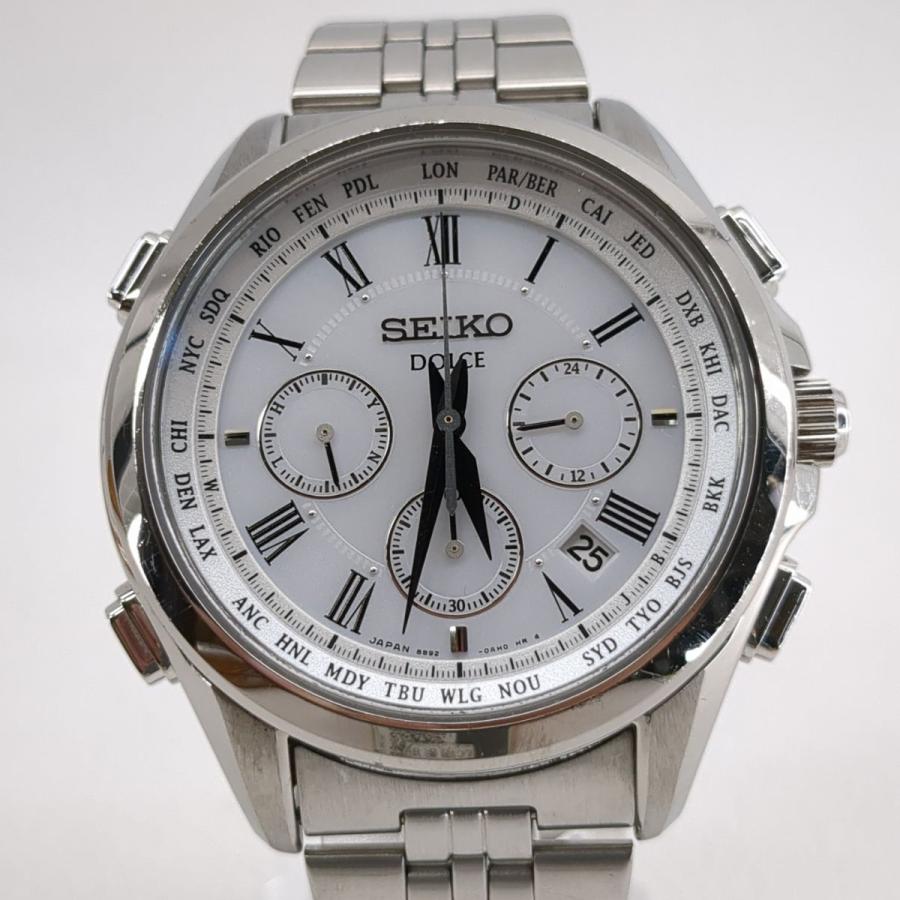 SEIKO（セイコー） 保証付 ドルチェ 8B92-0AJ0 電波ソーラー クロノ