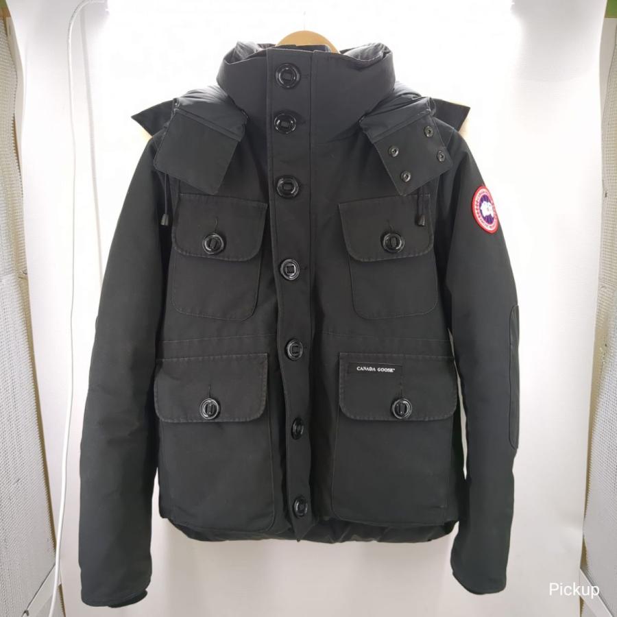 カナダグース ブラックダウンジャケット ファー付き XS