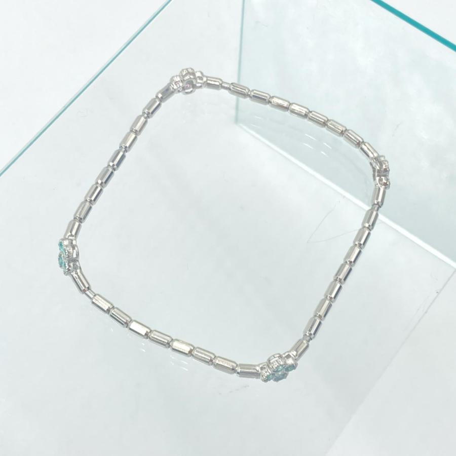 ブレスレット PT900×PT850 6.59g 18cm ダイヤモンド 