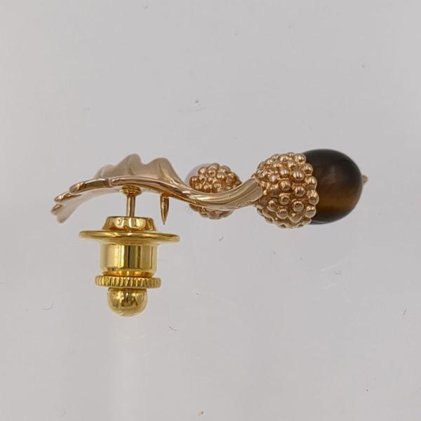 MIKIMOTO（ミキモト） ブローチ ラペルピン k18 YG パール タイガー