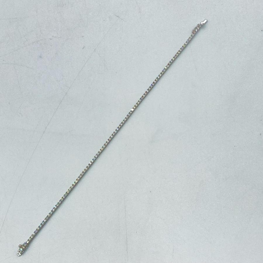 貴金属 ホワイトゴールド ブレスレット K18 WG 4.96g ダイヤモンド