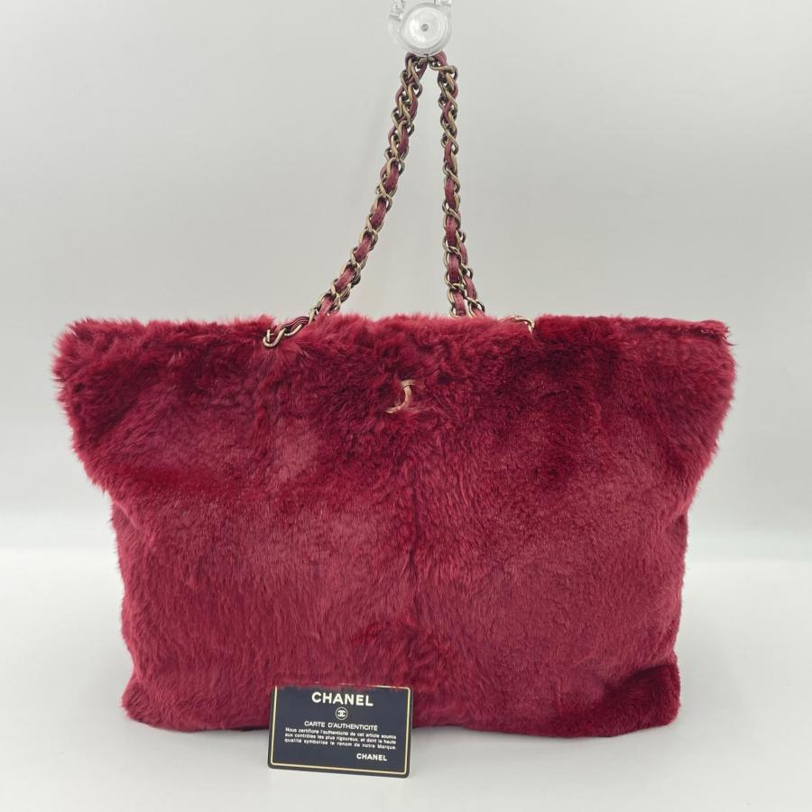 CHANEL　ナイロン　ファー　チェーン　ショルダー　トートバッグ　デカココ CHANEL（シャネル） ラパン ココマーク チェーンショルダーバッグ