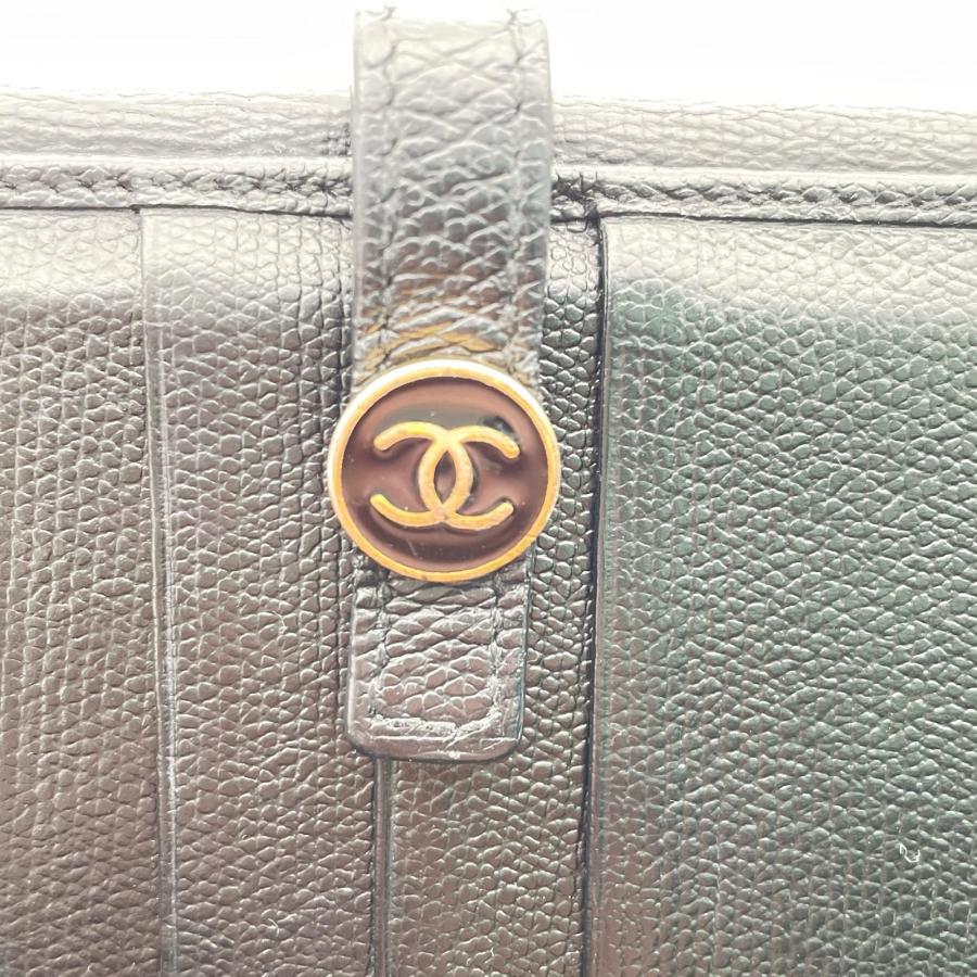 CHANEL（シャネル） 三つ折り長財布 ココマーク ブラック レザー