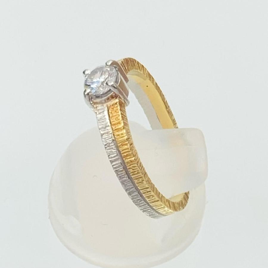 貴金属 タサキ リング TASAKI K18×Pt900 4.89g ダイヤモンド 0.3ct
