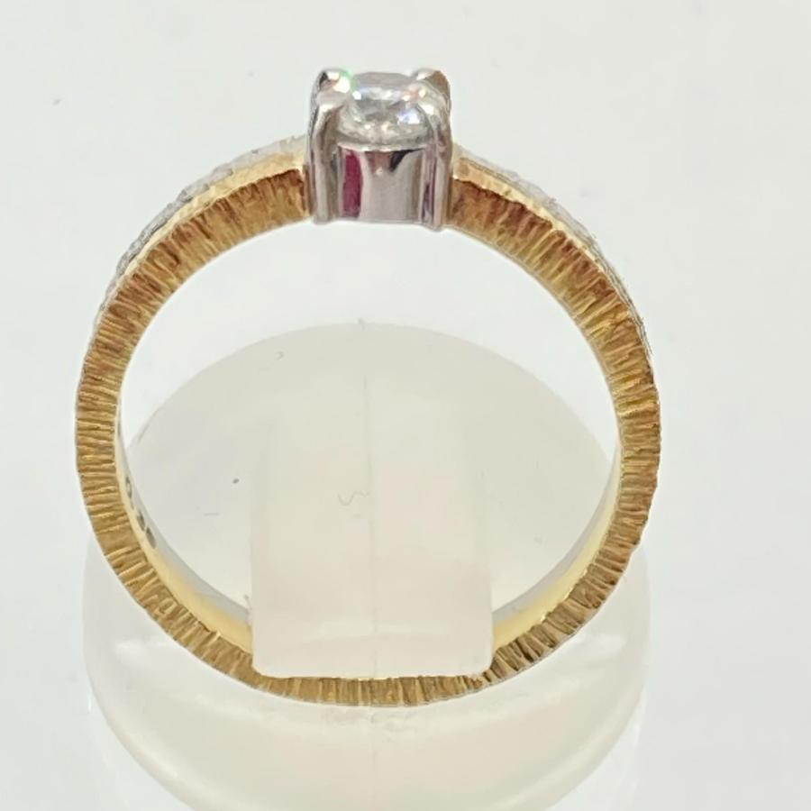 貴金属 タサキ リング TASAKI K18×Pt900 4.89g ダイヤモンド 0.3ct