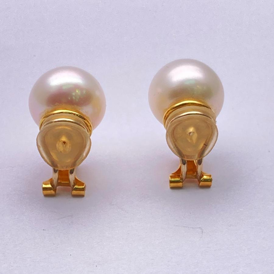 貴金属 イヤリング クイーン Queen K18 YG 9.9g 真珠 ダイヤモンド 