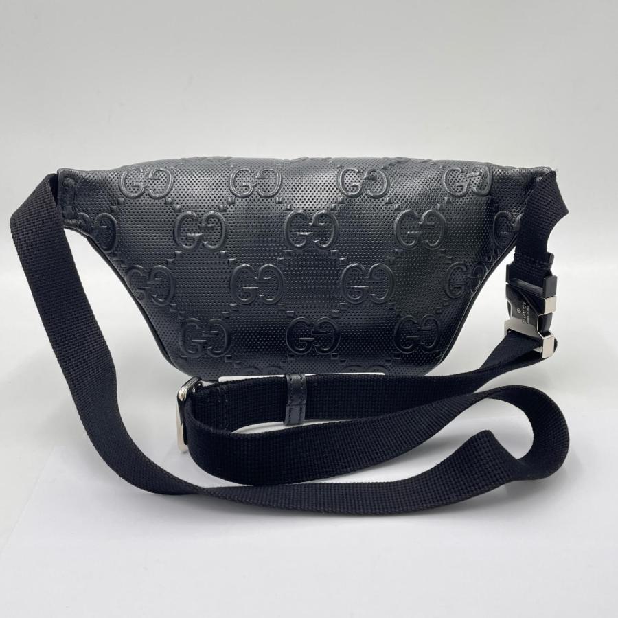 GUCCI（グッチ） 美品 GGエンボス 658582 ブラックxシルバー金具 