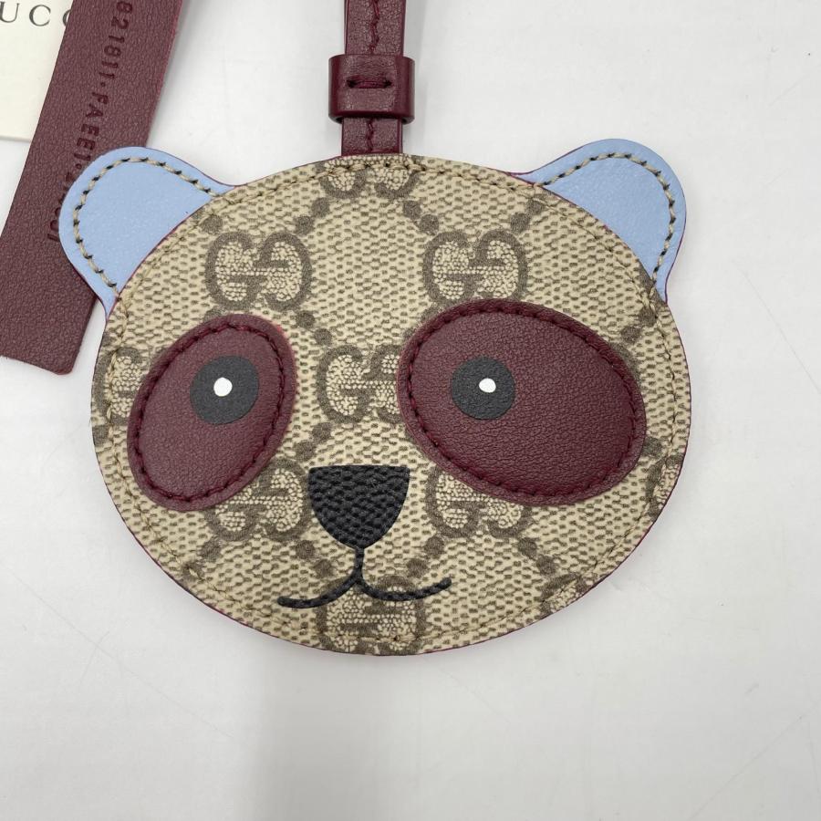 GUCCI（グッチ） 美品 パンダ シェイプ バッグチャーム GGキャンバス