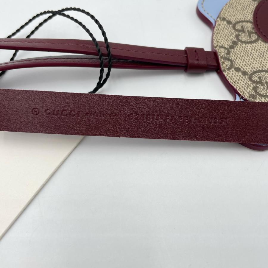 GUCCI（グッチ） 美品 パンダ シェイプ バッグチャーム GGキャンバス