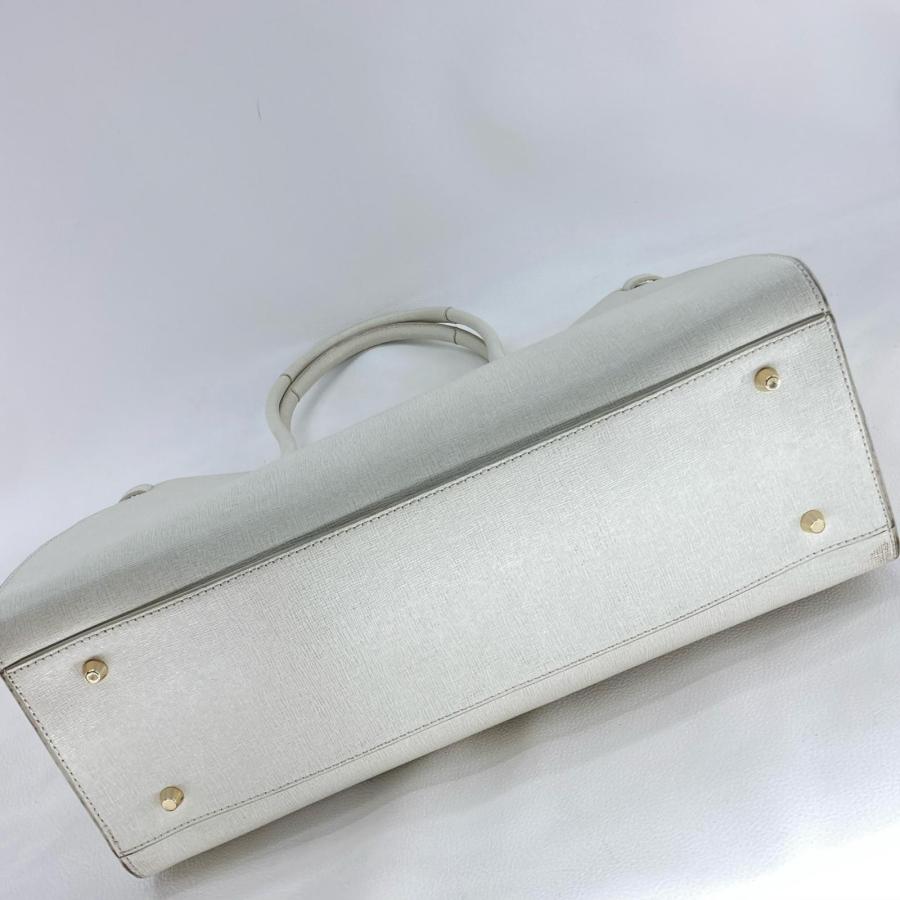 FURLA（フルラ） ピン PIN トートバッグ ホワイト レザー 布袋付 