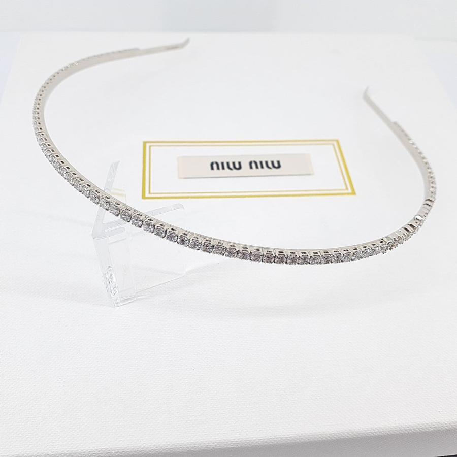 miu ミュウミュウ カチューシャ 5IH060 METAL HEADBAND WITH miu ミュウミュウ カチューシャ 5IH060 METAL HEADBAND WITH