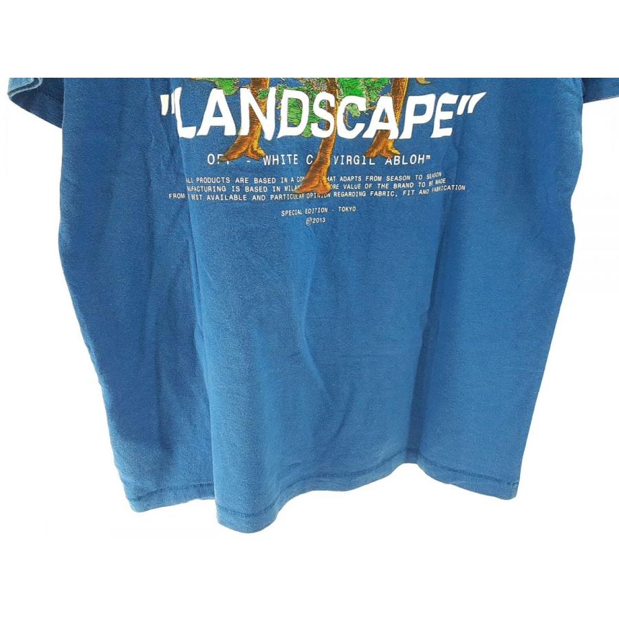 オフホワイト 半袖Tシャツ LANDSCAPE OMAA027G20JER036 メンズ ブルー