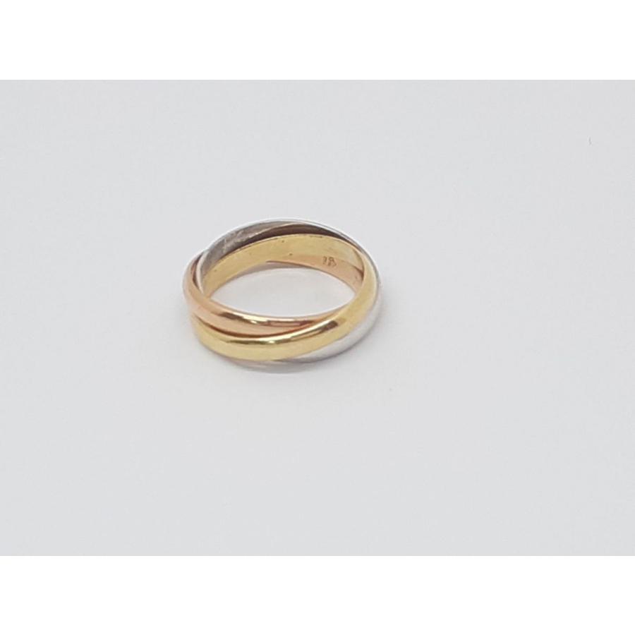 カルティエ トリニティ リング Cartier K18 4.78g 9号 幅2.5mm 