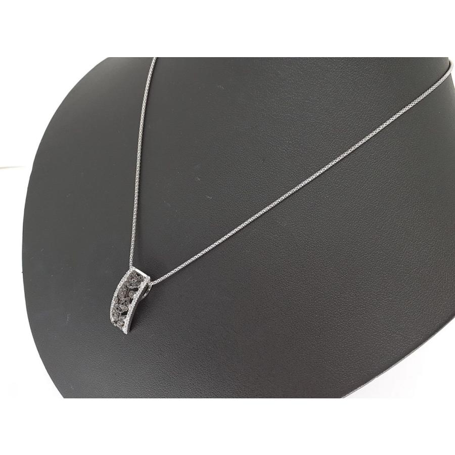 K18 WG ブラックダイヤモンド 0.35ct メレダイヤモンド 0.27ct 