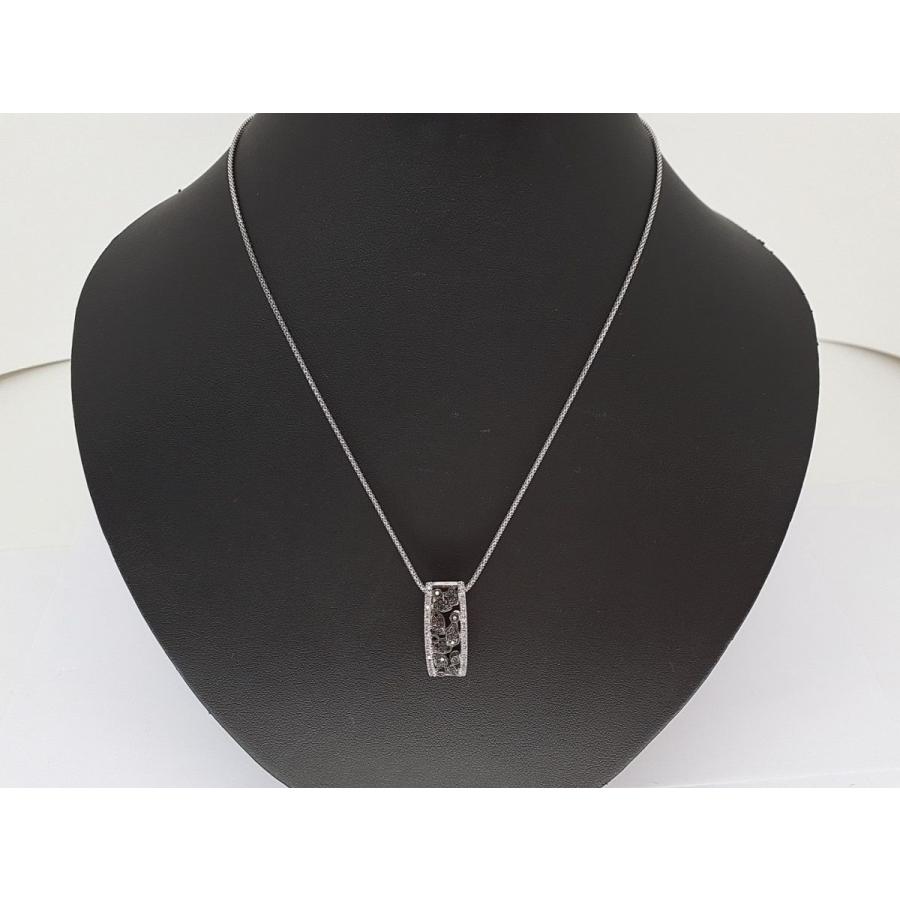 K18 WG ブラックダイヤモンド 0.35ct メレダイヤモンド 0.27ct  