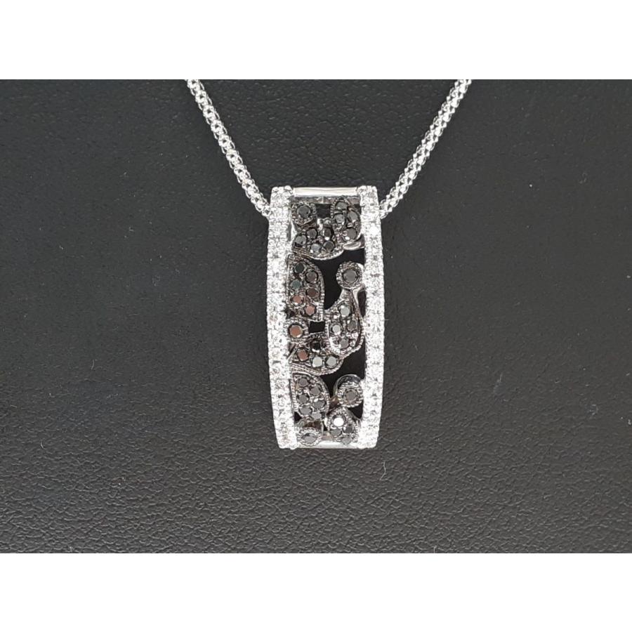 K18 WG ブラックダイヤモンド 0.35ct メレダイヤモンド 0.27ct  