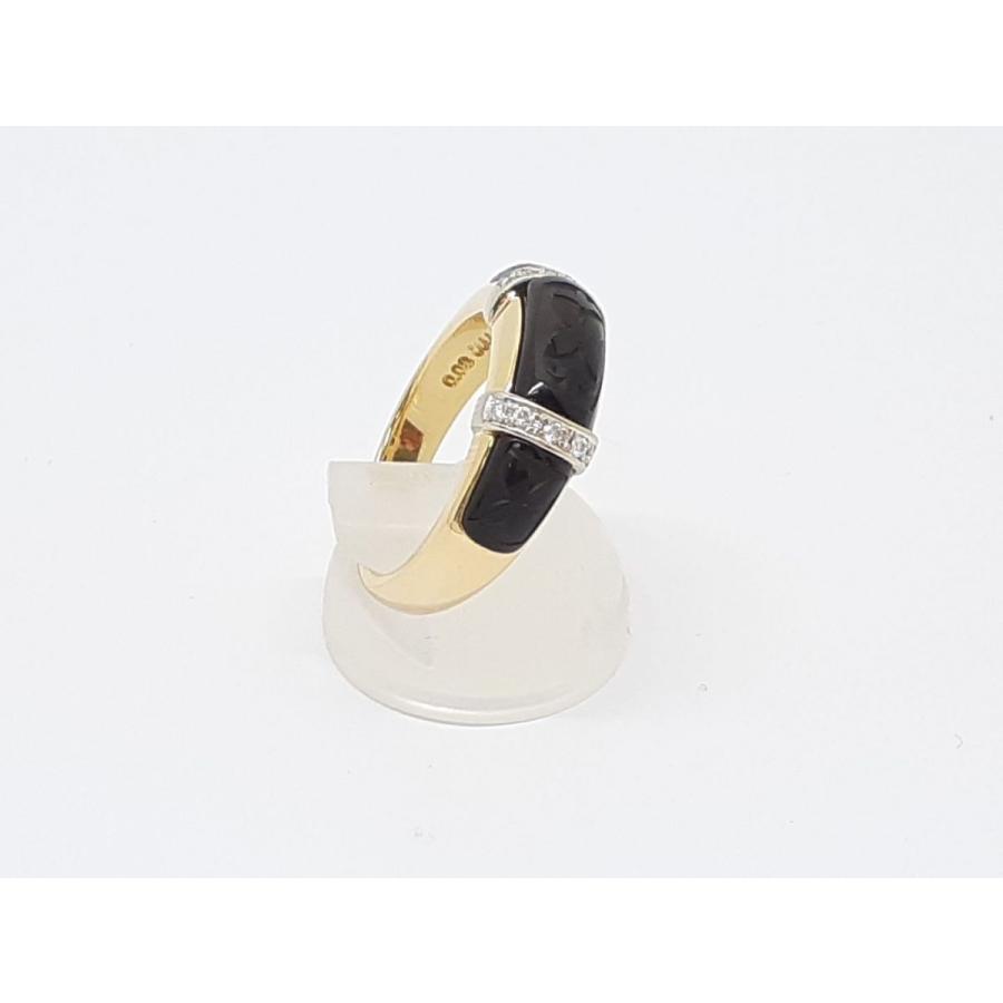 TASAKI タサキ k18 リング オニキス 8.29g ダイヤモンド 0.08 TASAKI タサキ k18 リング オニキス 8.29g ダイヤモンド 0.08