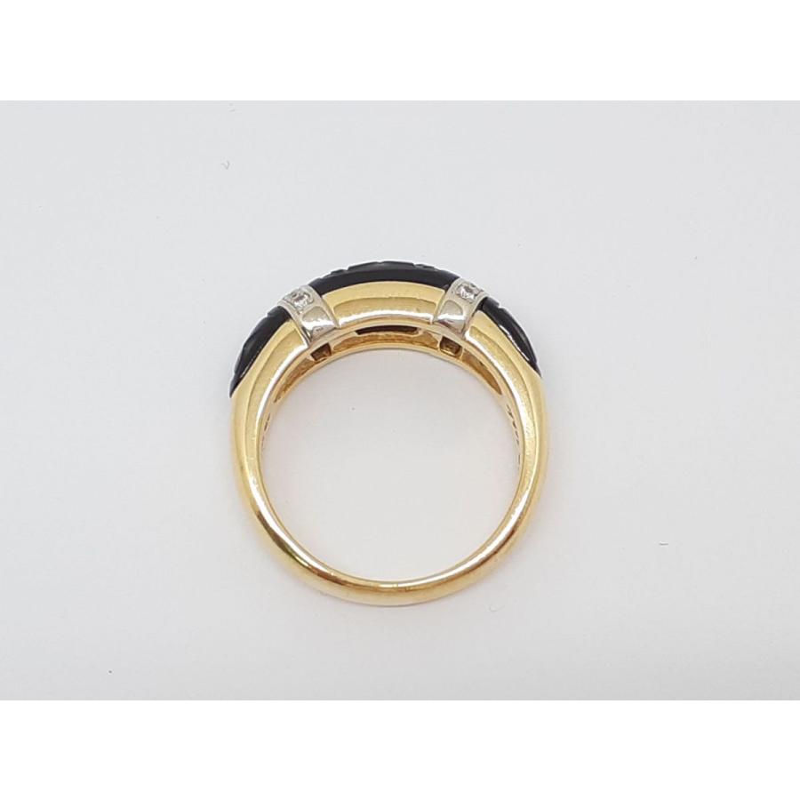 TASAKI タサキ k18 リング オニキス 8.29g ダイヤモンド 0.08 TASAKI タサキ k18 リング オニキス 8.29g ダイヤモンド 0.08