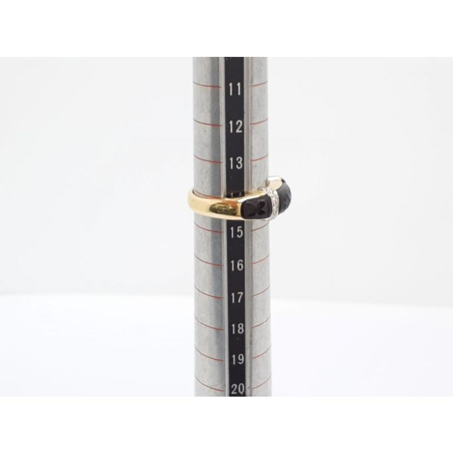 TASAKI タサキ k18 リング オニキス 8.29g ダイヤモンド 0.08 TASAKI タサキ k18 リング オニキス 8.29g ダイヤモンド 0.08