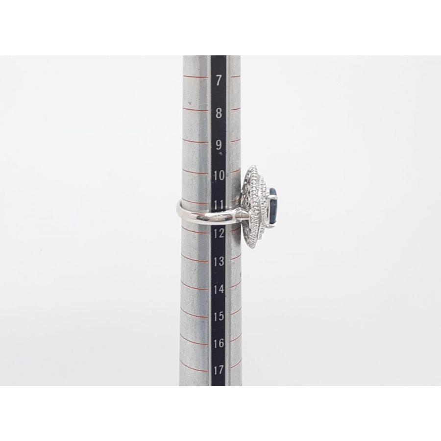プラチナ リング Pt900 13.77g ブラックオパール 3.26ct ダイヤモンド 