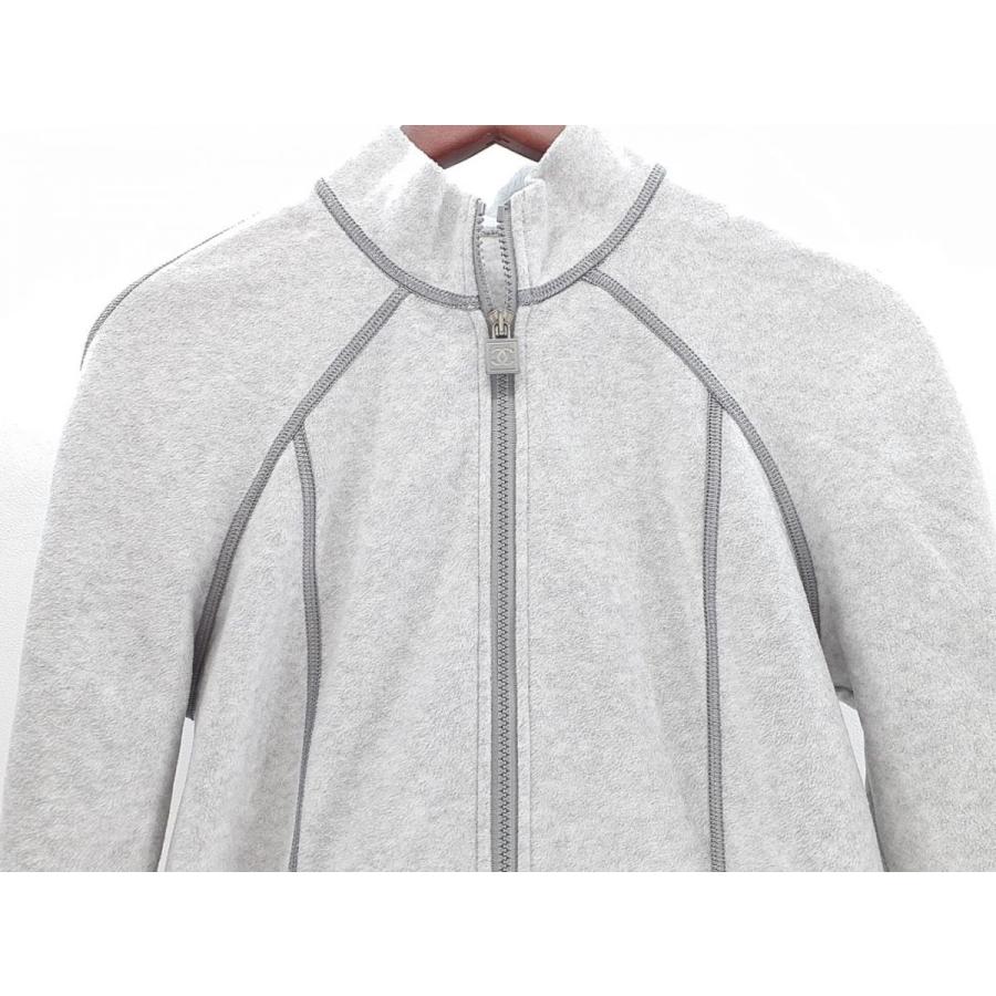 CHANEL 中古 シャネル ジャケット P27676V16824 AN221 レディース グレー サイズ40 ポリエステル100％ 3105 ...