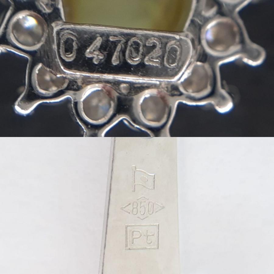 プラチナ ネックレス 天然 クリソベリルキャッツアイ 0.47ct 