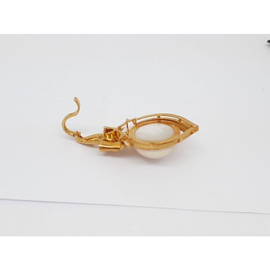 K18 ペンダントトップ マベパール ルビー ダイヤモンド 8.95g 0.07ct 