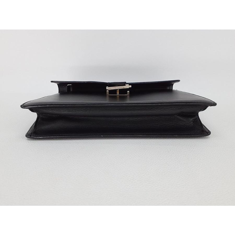 ロエベ セカンドバッグ アナグラム LOEWE ブラック 布袋付 無地 メンズ 