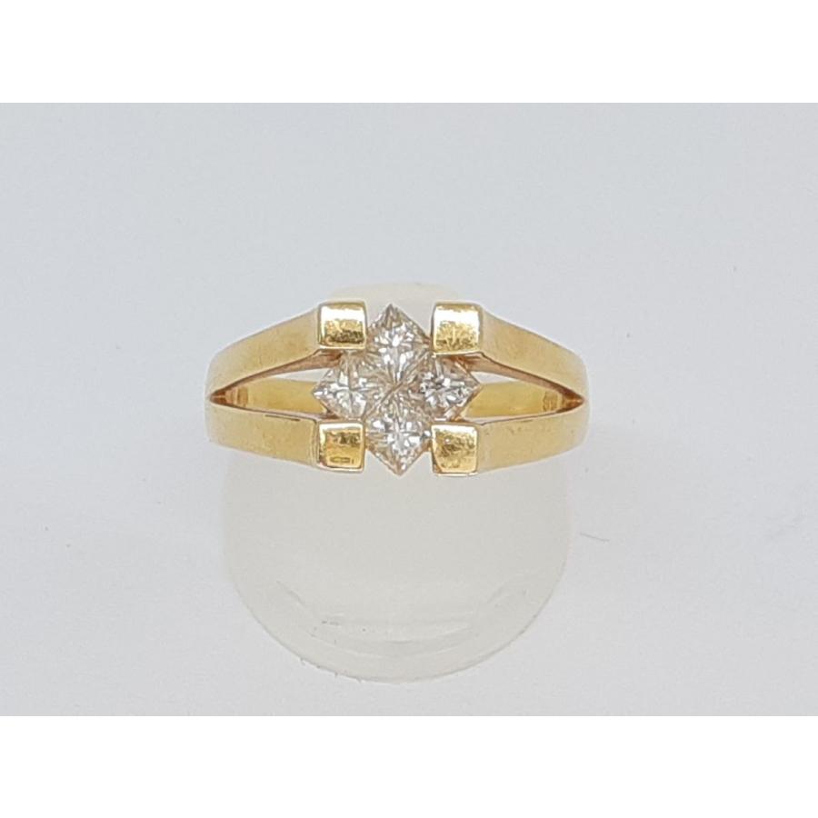 K18イエローゴールドリングダイヤ0.7ct
