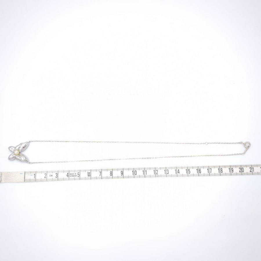 MIKIMOTO（ミキモト） シルバー ネックレス 蝶モチーフ パール