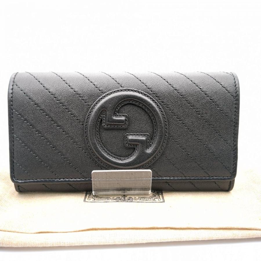 グッチ GUCCI ブロンディ コンチネンタルウォレット 760302_AACP7_1000 長財布 レザー ブラック レディース メンズ【中古】【Aランク】 グッチ GUCCI ブロンディ コンチネンタルウォレット 760302_AACP7_1000