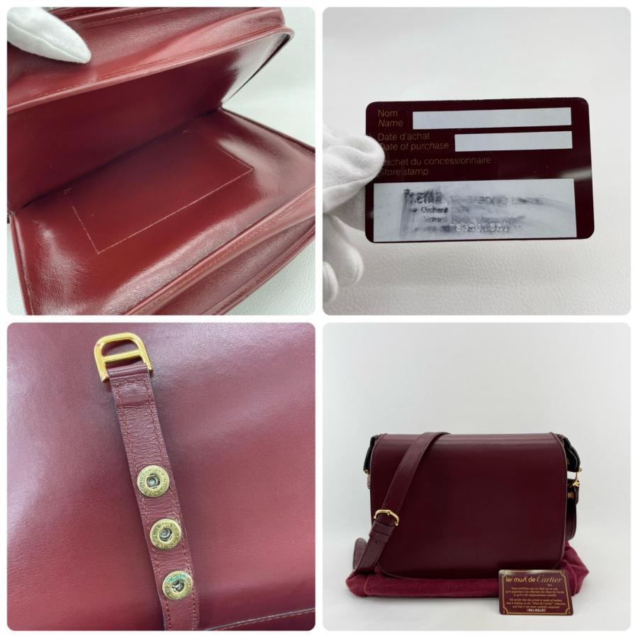 Cartier（カルティエ） ショルダーバッグ ボルドー レザー