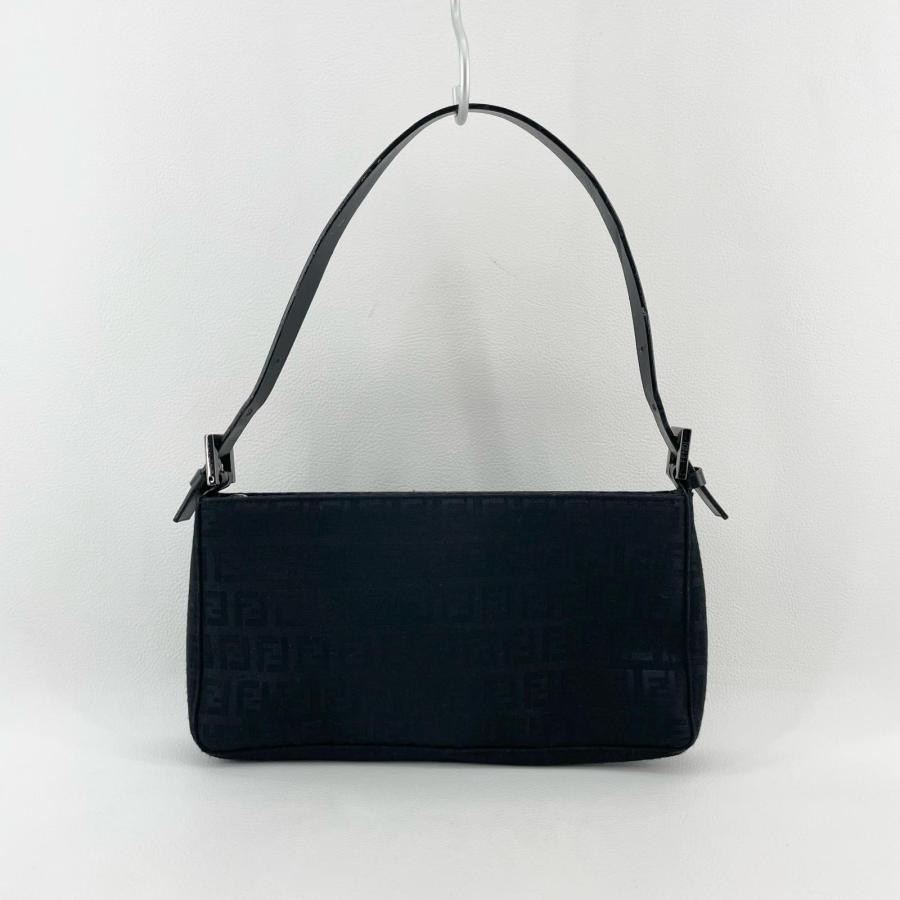 極美品✨フェンディ ズッキーノ ワンショルダーバッグ ミニバッグ キャンバス 黒 FENDI（フェンディ） ワンショルダーバッグ ズッキーノ ブラック