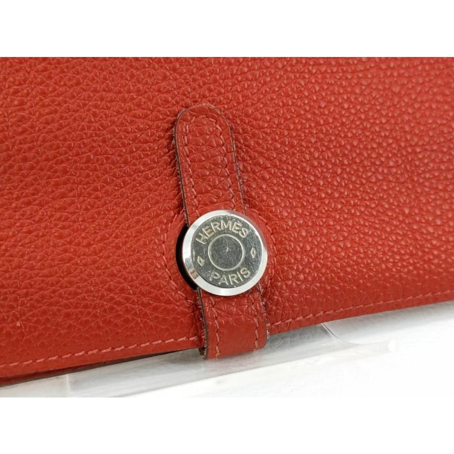 HERMES 【値下げ】HERMES エルメス ドゴンGM レッド トゴ レザー HERMES 【値下げ】HERMES エルメス ドゴンGM レッド トゴ レザー