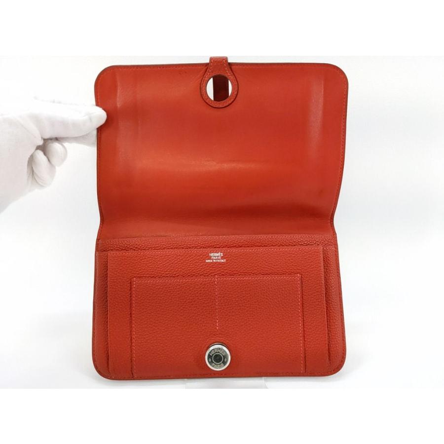 HERMES 【値下げ】HERMES エルメス ドゴンGM レッド トゴ レザー HERMES 【値下げ】HERMES エルメス ドゴンGM レッド トゴ レザー