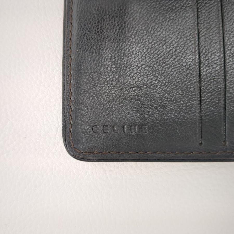 CELINE セリーヌ 三つ折り財布 マカダム デニム ブラック メンズ CELINE セリーヌ 三つ折り財布 マカダム デニム ブラック メンズ