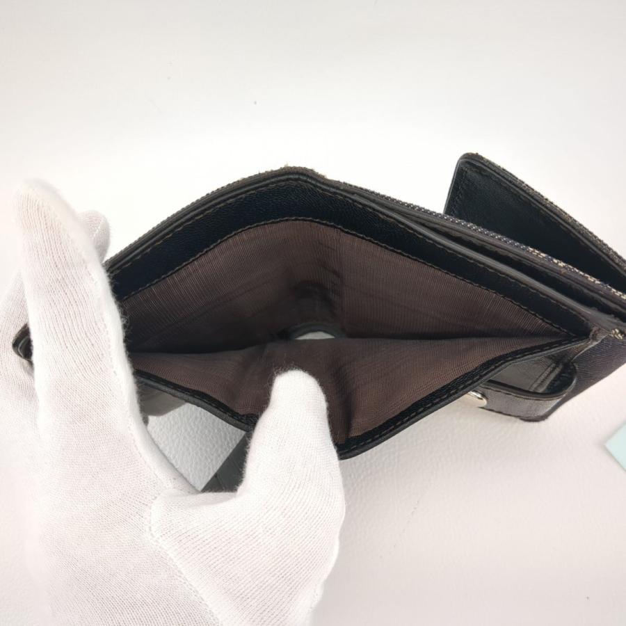 CELINE セリーヌ 三つ折り財布 マカダム デニム ブラック メンズ CELINE セリーヌ 三つ折り財布 マカダム デニム ブラック メンズ