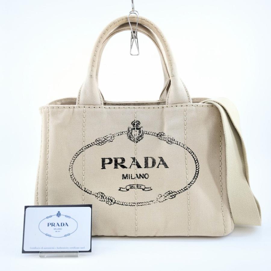 CANAPA PRADA プラダ CORDA カナパ 1BG439 キャンバス ベージュ 2WAY 