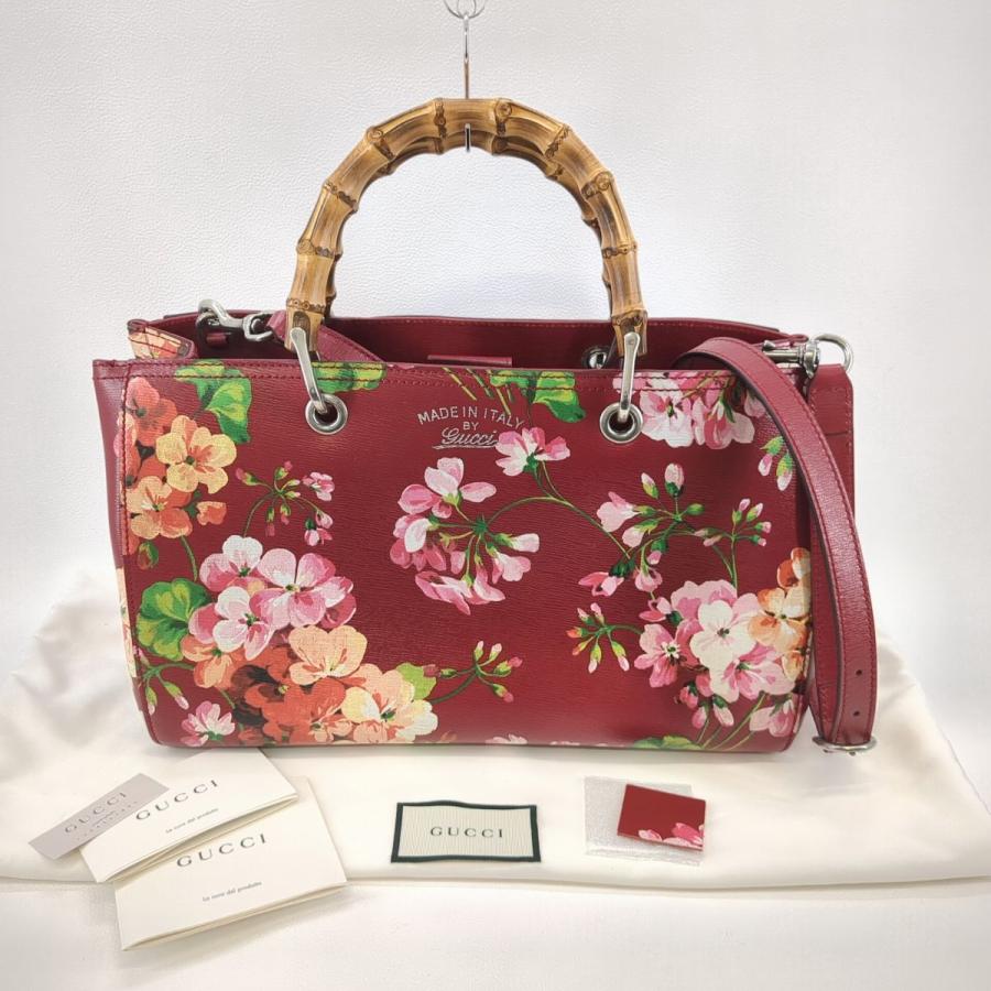 バンブー 送料無料】美品 GUCCI グッチ ブルームス 花柄 323660 バンブー 送料無料】美品 GUCCI グッチ ブルームス 花柄 323660