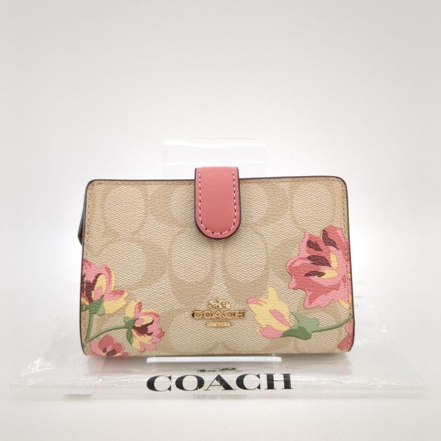 COACH 未使用品】コーチ 2つ折り財布 F73374 フローラルリリー COACH 未使用品】コーチ 2つ折り財布 F73374 フローラルリリー