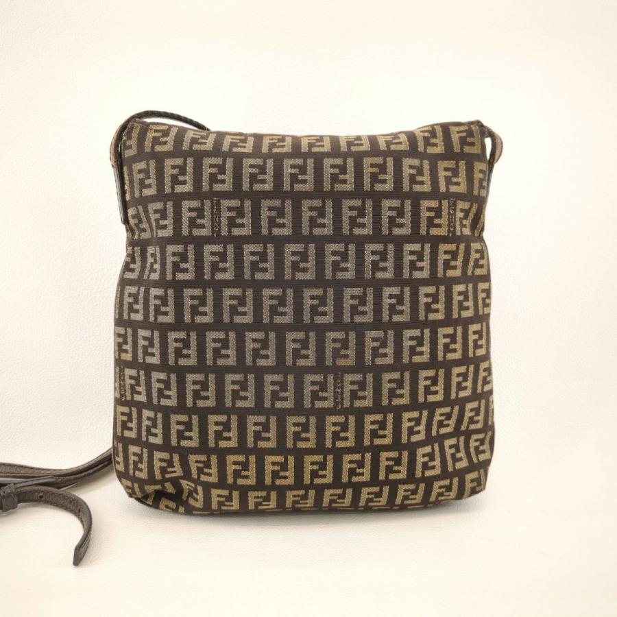 フェンディ ショルダーバッグ ズッカ柄 FF キャンバス レザー ブラウン シルバー金具 FENDI ◆3107/SBS通り店｜pickupjapan｜04