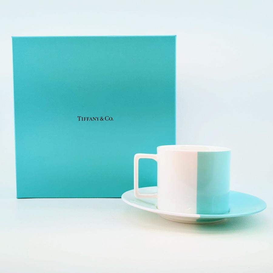 TIFFANY&Co. 美品 ティファニー カップ＆ソーサー カラーブロック 