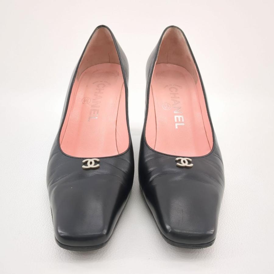CHANEL 訳あり】シャネル パンプス ブラック 内側ピンク ヒール CHANEL 訳あり】シャネル パンプス ブラック 内側ピンク ヒール