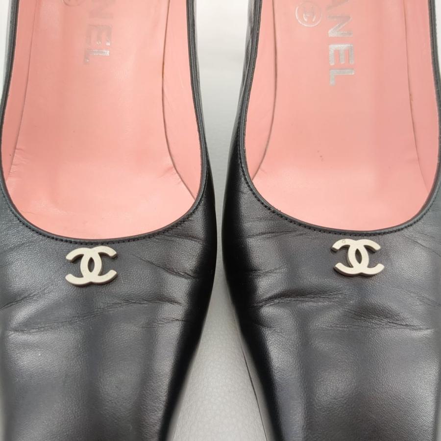 CHANEL 訳あり】シャネル パンプス ブラック 内側ピンク ヒール CHANEL 訳あり】シャネル パンプス ブラック 内側ピンク ヒール