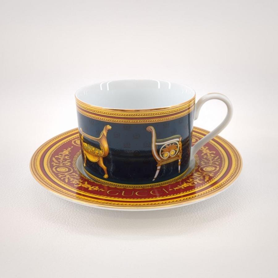 超希少♦️GUCCI♦️カップ&ソーサーセット♦️未使用♦️ヴィンテージ グッチ♦️発送込 GUCCI（グッチ） 未使用品 カップ＆ソーサー CHAIR 1客セット 箱付