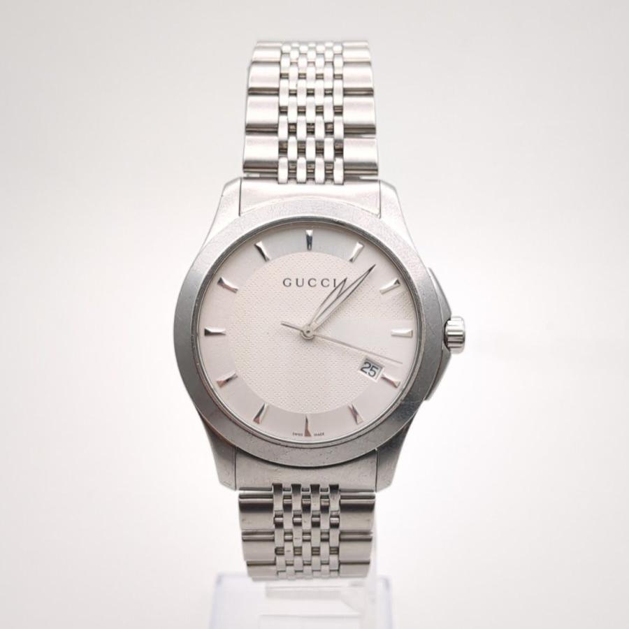 GUCCI 126.4 Gタイムレス レディース 腕時計 ホワイト ゴールド