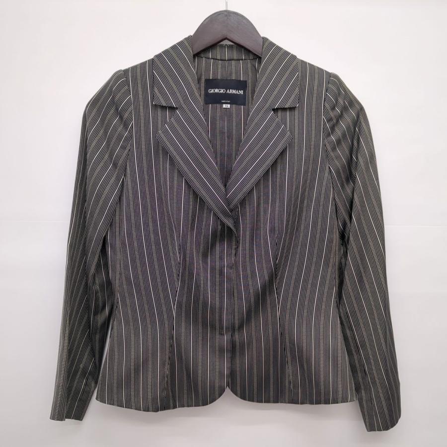 GIORGIO ARMANI ジョルジオアルマーニ シルクジャケット シルバー