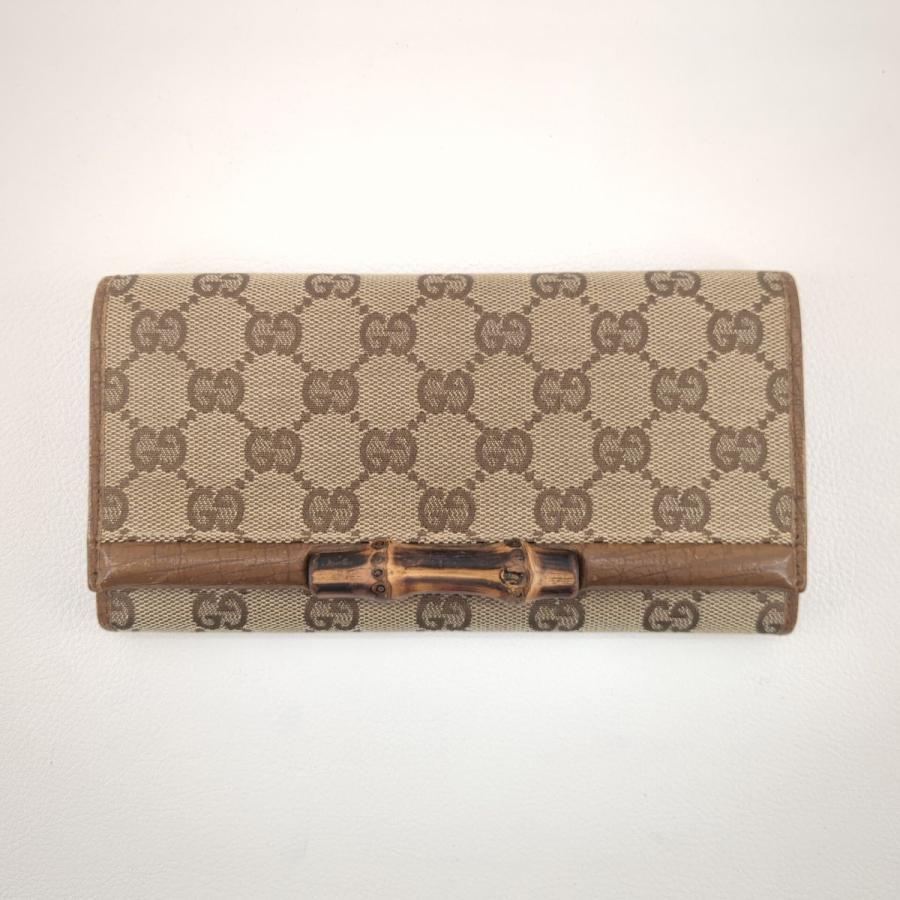 バンブー グッチ GUCCI 長財布 GG柄 112520・2149 GGキャンバス バンブー グッチ GUCCI 長財布 GG柄 112520・2149 GGキャンバス